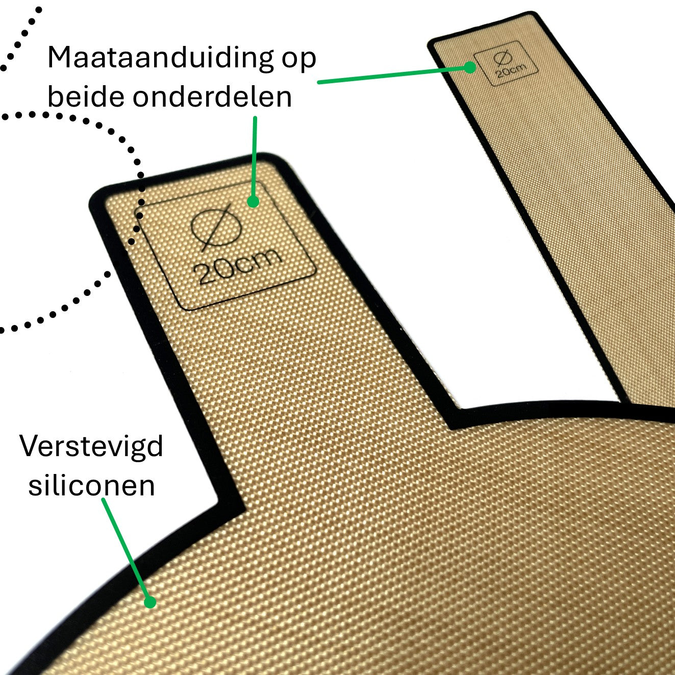 Herbruikbaar Bakpapier Rond voor springvorm van Verstevigd Siliconen – Diameter 20 cm Bakmat – BPA-vrij en PFAS-vrij