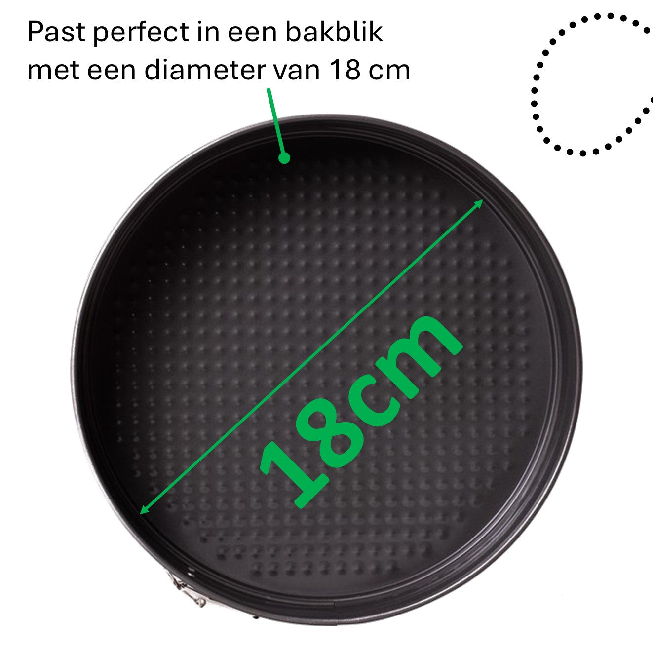 Herbruikbaar Bakpapier Rond van Verstevigd Siliconen – Diameter 18 cm Bakmat – BPA-vrij en PFAS-vrij