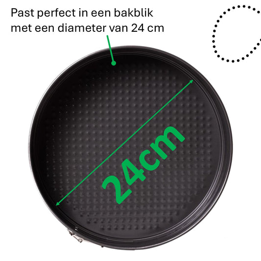 Herbruikbaar Bakpapier Rond voor springvorm van Verstevigd Siliconen – Diameter 24 cm Bakmat – BPA-vrij en PFAS-vrij