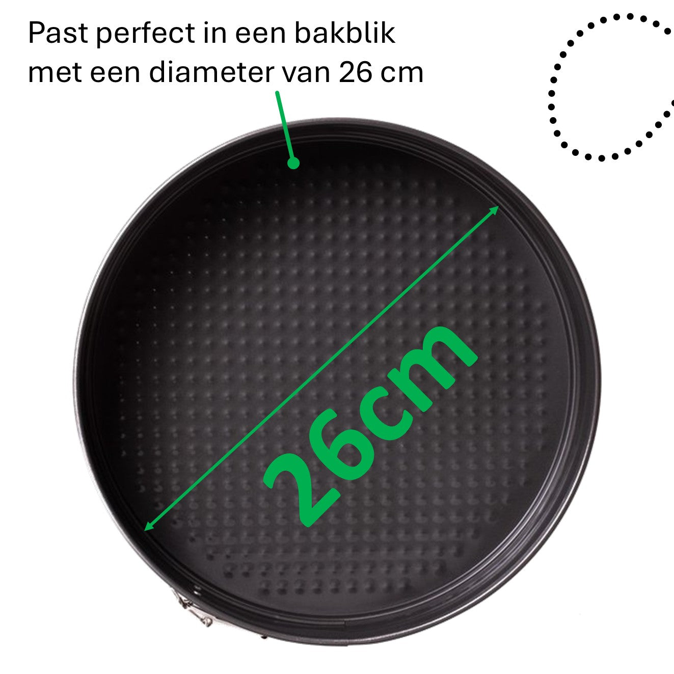 Herbruikbaar Bakpapier Rond voor springvorm van Verstevigd Siliconen – Diameter 26 cm Bakmat – BPA-vrij en PFAS-vrij