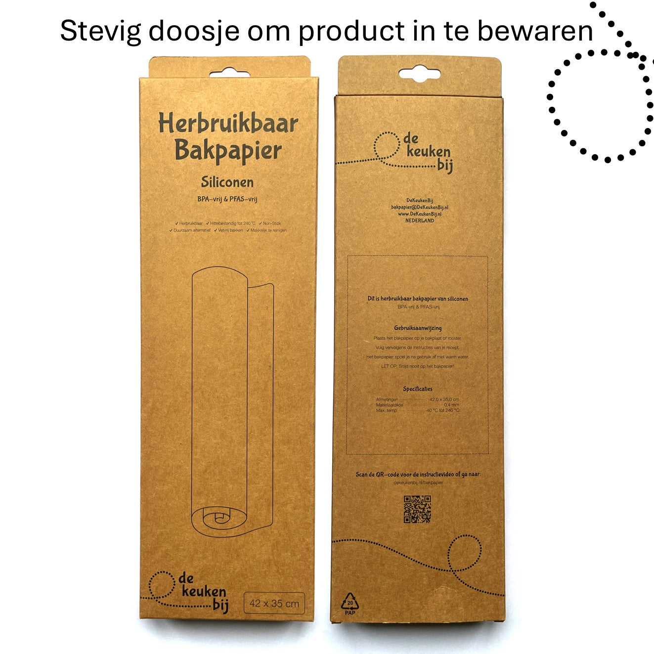 Herbruikbaar Bakpapier voor de Oven van Verstevigd Siliconen – 42 x 35 cm Bakmat