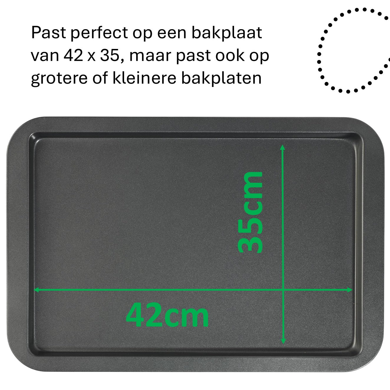 Herbruikbaar Bakpapier voor de Oven van Verstevigd Siliconen – 42 x 35 cm Bakmat